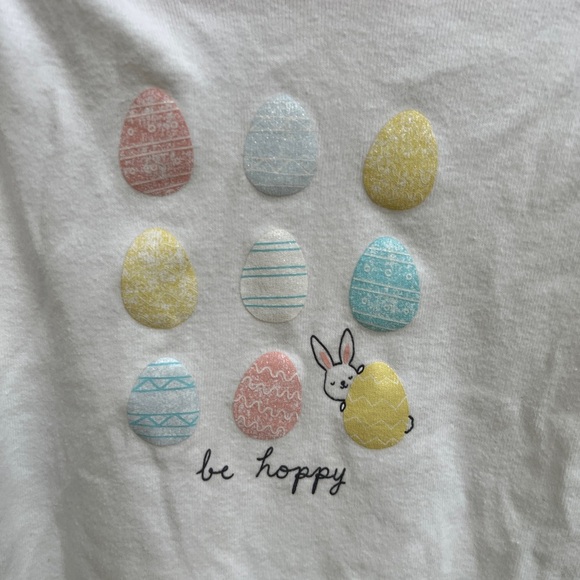 Carter’s 24M White, Pink, Blue and Yellow Be Hoppy Bunny Easter Onesie - Picture 2 of 4